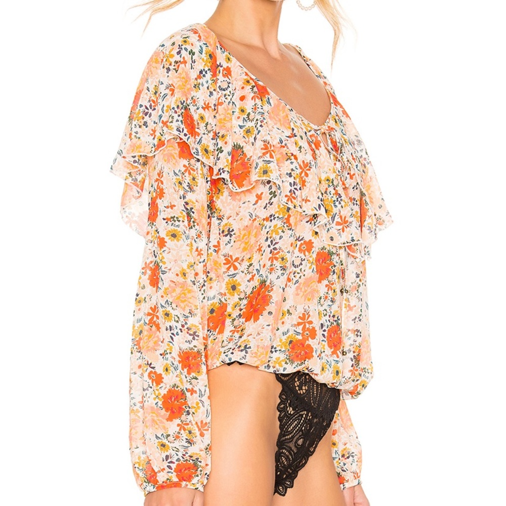 Free People Say It To Me Bodysuit in Ivory Combo - Picture 3 of 7